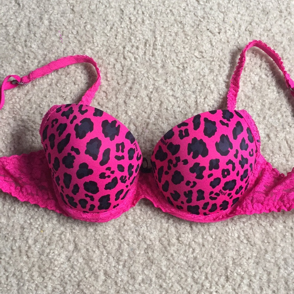 PINK PUSH UP DEMI BRA